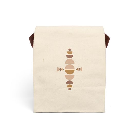 Discover BOHO Stylish Canvas Lunch Bag With Strap, Eco-Friendly Tote