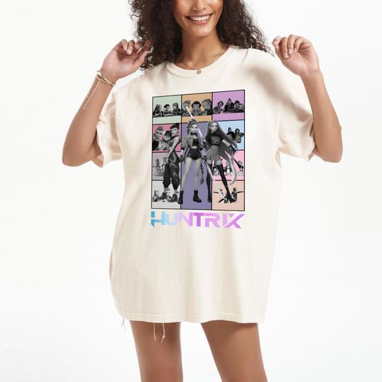 Discover Kpop Demon Hunters Shirt, Huntrix Girl Band Shirt, Kpop Idol Group