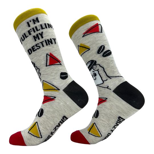 Discover I'm Fulfilling My Destiny, Coffee Socks, Novelty Socks, Introverted Funny Socks