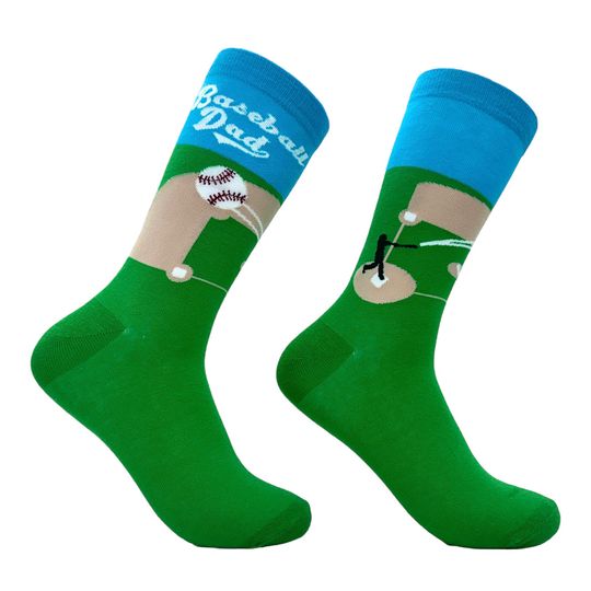 Discover Baseball Dad, Baseball Socks, Fantasy Baseball Socks, Funny Dad Socks