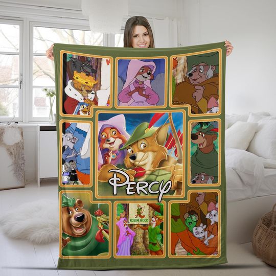 Discover Disneyyy Disneyyy Robinn Hoodd Blanket, Custom Name Robinn Hoodd Birthday Gifts