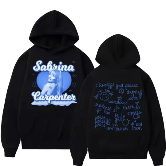 Discover Sabrina Carpenter Hoodie 2 Sides Short N’ Sweet Album Merch Tour 2025 S-5XL