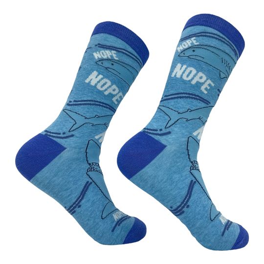 Discover Nope Sharks, Ocean Socks, Beach Socks, Cute Socks, Ocean Socks