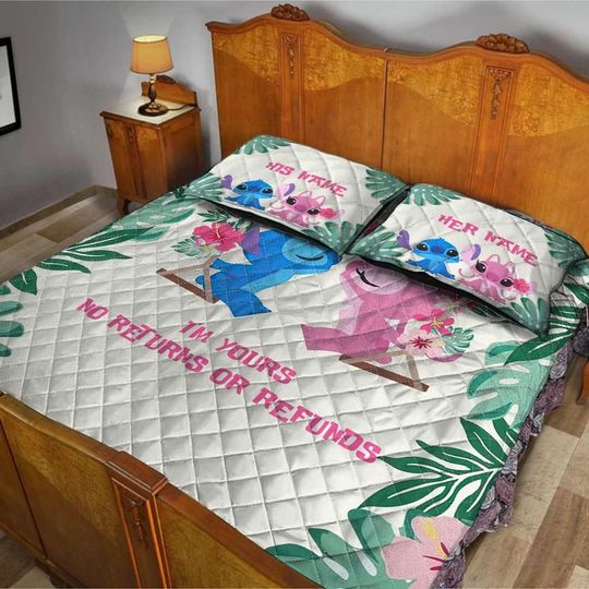 Discover I'm Yours No Refunds Or Returns Bedding Set,, Stitchh And Angel Bedding Set, Lilo And Stitchh Couple Bedding Set