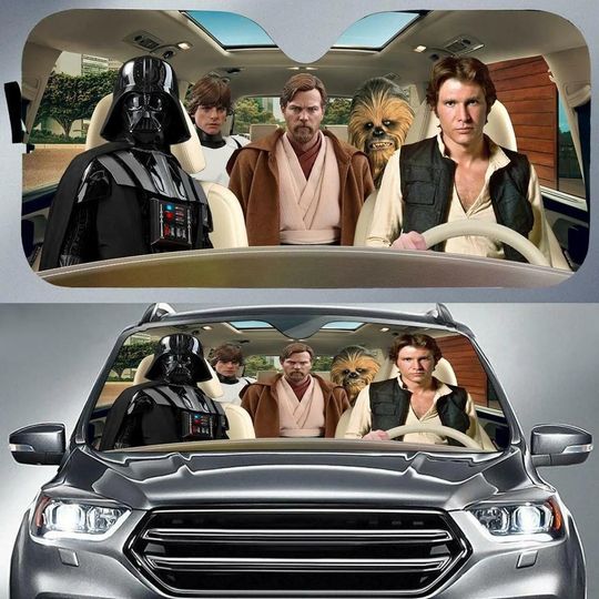 Discover Starr Warss Car Sunshade, Funny Darthh Vaderr Windshield Cover