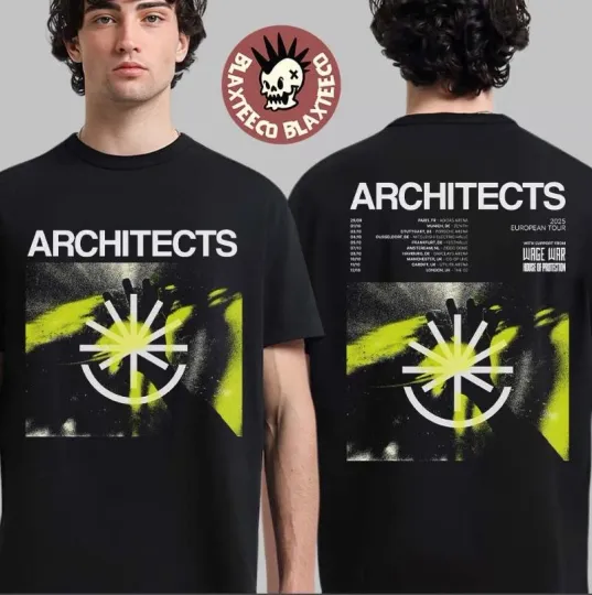 Discover Architects 2025 European Tour Poster Tour Dates List Two Sides Unisex T-Shirt