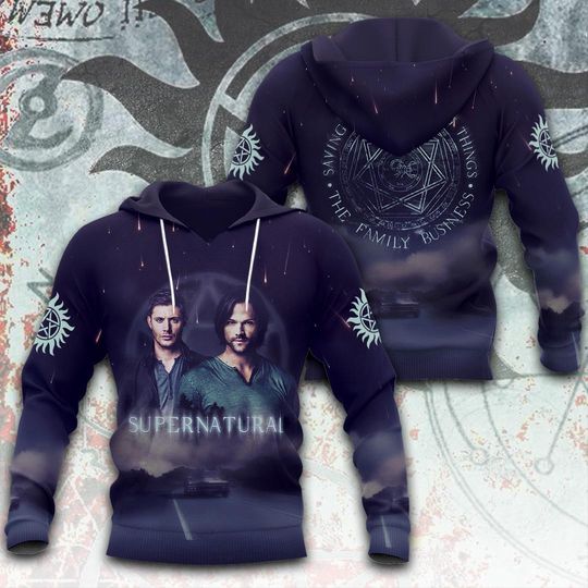 Discover Supernatural Hoodie, Sam Winchester Hoodies, Horror Gifts for TV Fans Hoodies