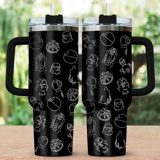 Discover Starr Warss 40oz Tumbler, Starr Warss Characters Steel Tumbler, Darthh Vaderr Jedi Gift, Disneyyy movie Tumbler Cup, Starr Warss Fan Drinkware