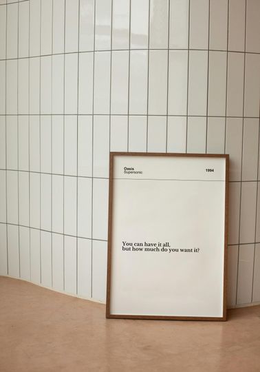 Discover Supersonic Oasis Lyrics Poster, Oasis Poster, Oasis Lyrics Print, Oasis Heaton Park 2025 Poster