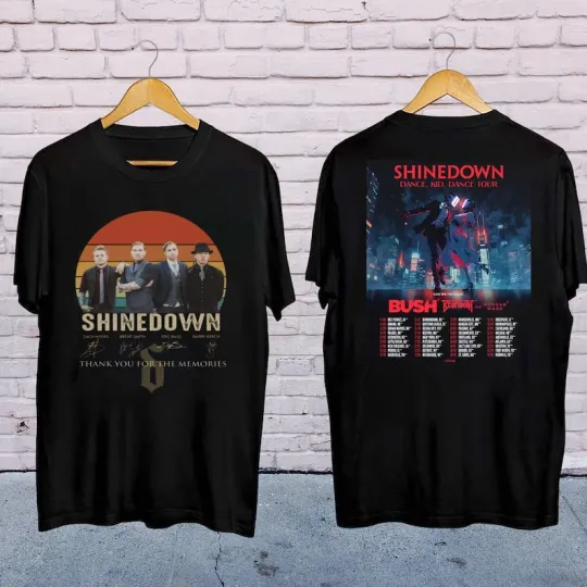 Discover shine down Dance Dance Tour 2025 Shirt, shine down Band 90s Vintage Shirt