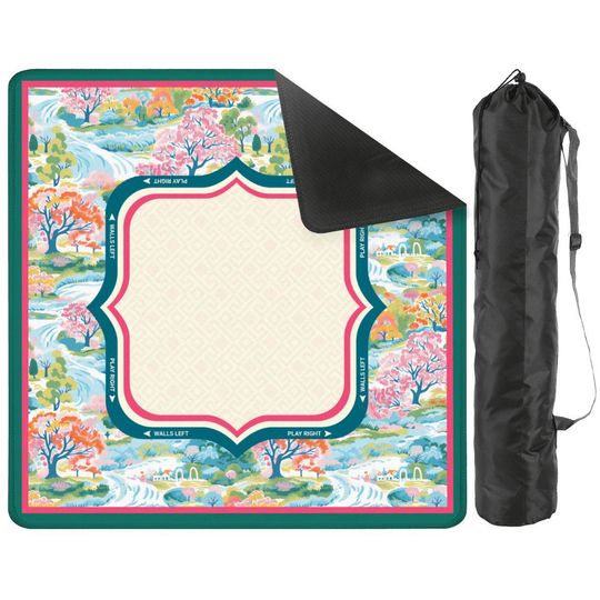 Discover Mahjong Mat Chinoiserie Style | Mahjong Gift Mat