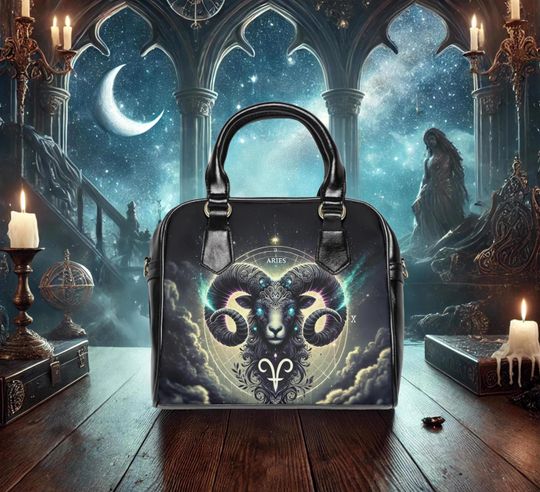 Discover Zodiac Aries Shoulder Handbag Purse - Astrology Crossbody Bag, Horoscope Tote