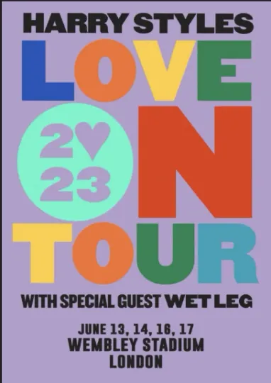 Discover Harry Love On Tour 2023 Wembley Stadium London Poster Print