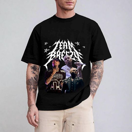 Discover Team Breezy  Shirt  Chris Brown Tour XX Graphic Tee