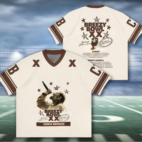 Discover Chris Brown Tour Crop top Football Jersey