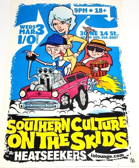 Discover Southern Culture On the Skids Tour Poster MIAMI