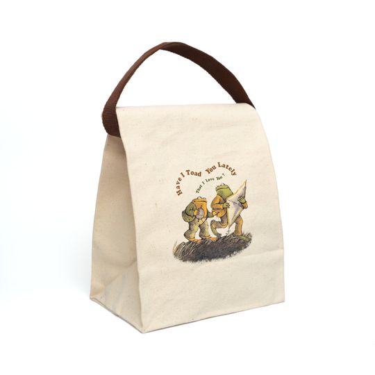 Discover Frog and Toad Valentine Canvas Lunch Bag, Frog and Toad Gift, Loved one Gift, Book Lover Gift, Best Friend Gift, LGBT, Loving Gift