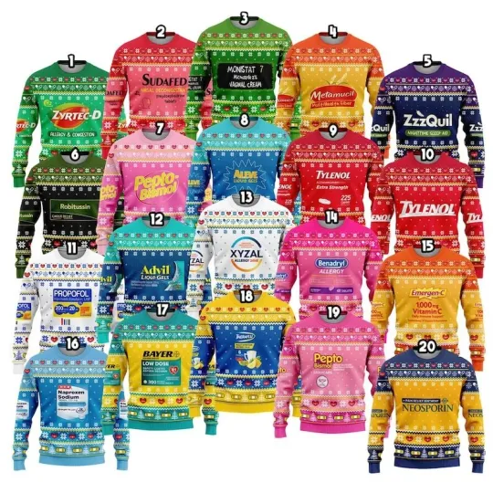 Discover Pharmacy Ugly Christmas Sweater, Christmas Nurse Ugly Sweater, Medical Matching