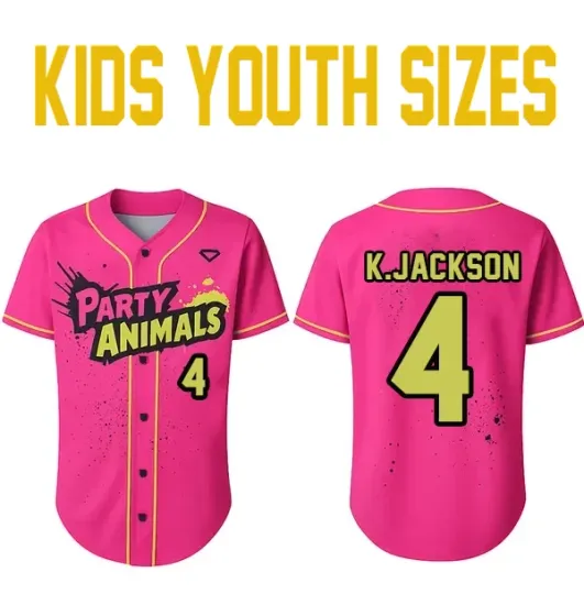 Discover #4 Jackson Party Animals Bananas Baseball Jersey