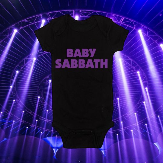 Discover Baby Sabbath Heavy Metal Classic Rock and Roll Baby Onesie