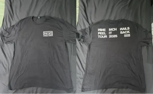 Discover Nine Inch Nails Peel It Back Tour 2025 Local Crew T-Shirt Gildan