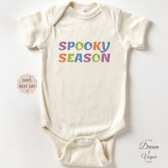 Discover Spooky Season Baby Onesie, Halloween Baby
