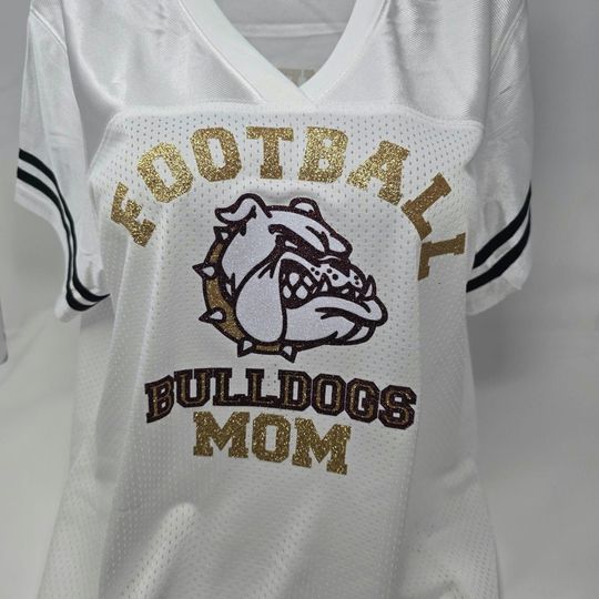 Discover Football Mom Jersey shirt,  Football Jersey for Dad, Sorority Jersey, Bling Glitter Bedazzled Football Jersey, Custom Football Jersey,