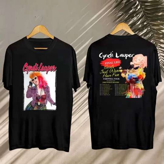 Discover Cyndi Lauper Girl Just Wanna Have Fun Farewell Tour 2025 T-shirt