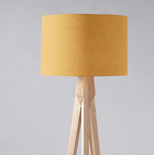 Discover Plain Golden Mustard Yellow Lampshade for a Table Lamp