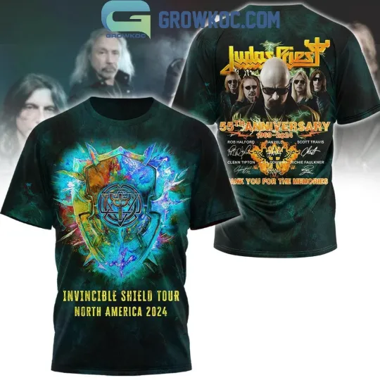 Discover Judas Priest 55th Anniversary Tour The Invincible Shield Unisex 3D shirt