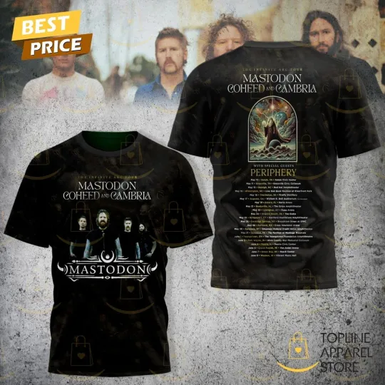 Discover Mastodon Coheed And Cambria The Infinite Arc Tour 3D T-Shirt