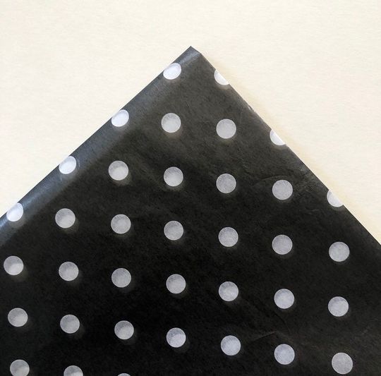 Discover BLACK WHITE DOT  67 In Stock Tissue Sheets gift present wrap craft supply packaging art diy polkadots specialty decorations all occasion