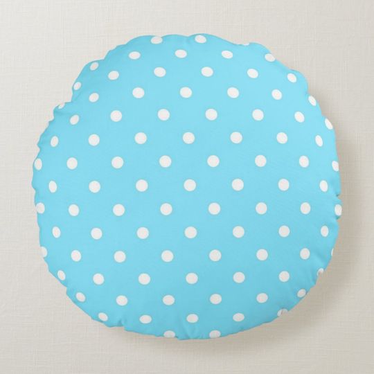 Discover Polka dot pattern round pillow