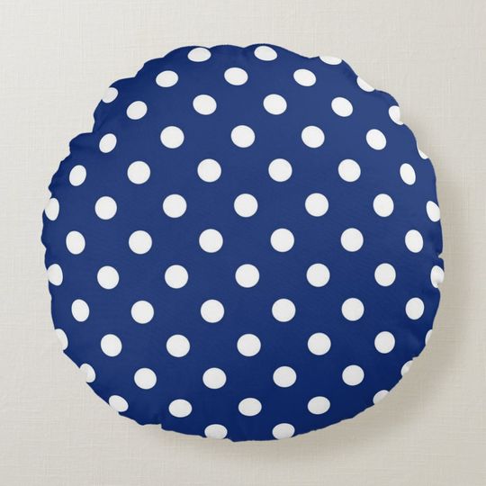 Discover Polka dot pattern round pillow