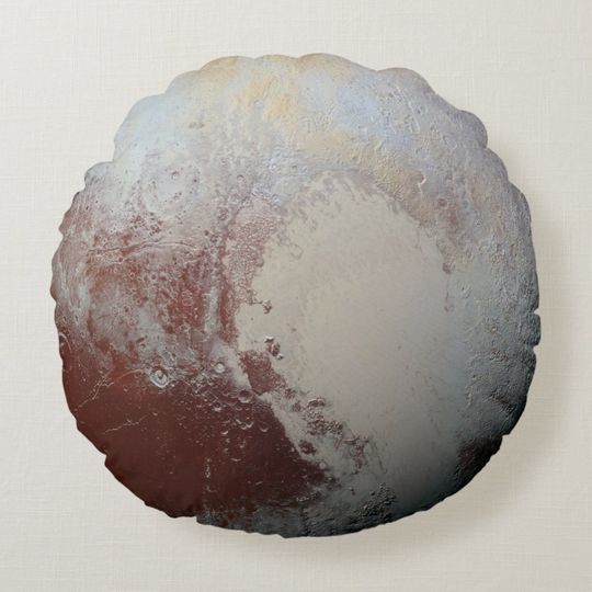 Discover plutoo planet round pillow