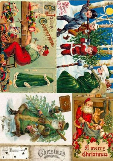 Discover Vintage Christmas Cards 1 Decoupage Tissue Papers