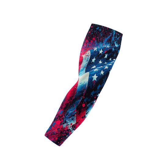 Discover USA Flag Arm Sleeve | Red White Blue Compression Sports Sleeve
