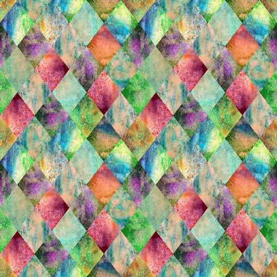 Discover Watercolor Harlequin - Deborah Bucher Designs - Blue Pink green muted purple pink white cream , Decoupage Tissue, 29" x 20", 18 lb Deb 68