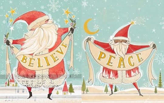 Discover RETIRED Santa  - Roycycled Decoupage Papers  Tissue Paper