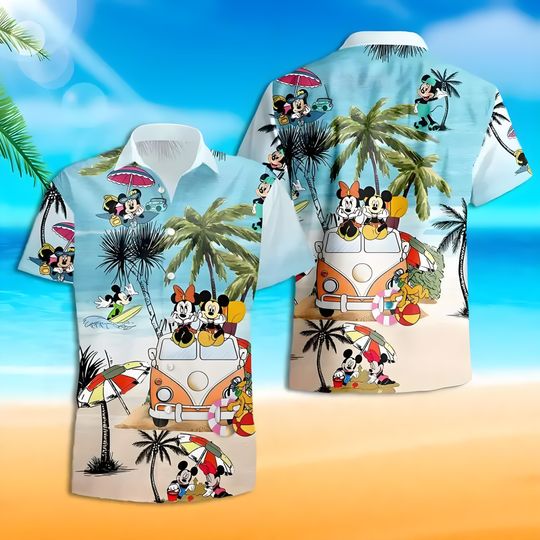 Discover Kawaii Disneyyy Mickeyy mouse Tropical Shirts Cute Family Matching Hawaiian
