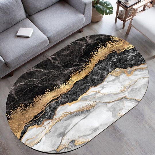 Discover Marble Pattern Rug,Golden Rug,Oval Rug,Decorazione Per La Casa,Marble Pattern,Modern Rug,Abstract Rug,Shaped Rug,Rugs for Living Room,