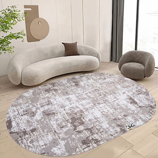 Discover Abstract Rug, Oval design, Abstract, Teens Room Rug, 3D Art Rug