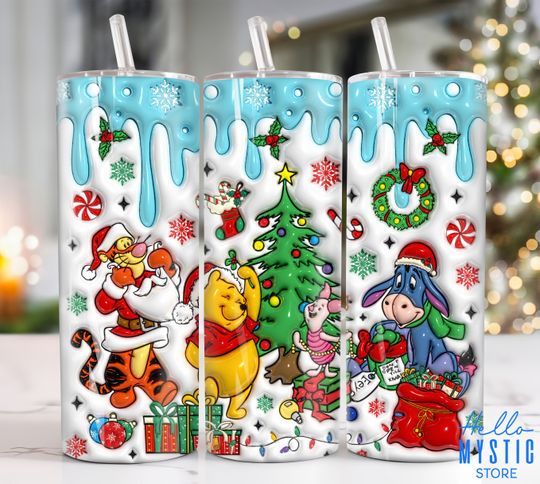 Discover 3D Inflated Christmas 20oz Tumbler, 3D Christmas Tumbler 20oz