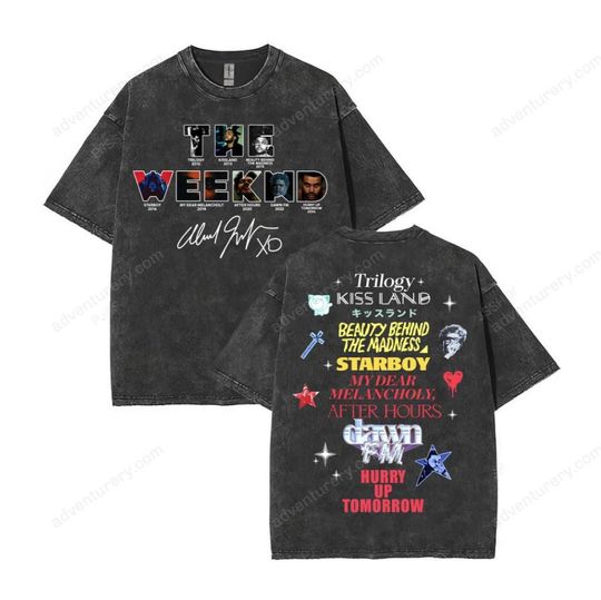 Discover 2025 The Weekndd Album Hurry Up Tomorrow Wash Shirt