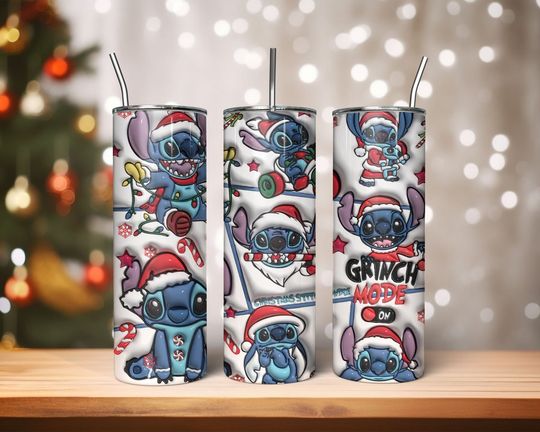 Discover 3D Inflated Christmas Tumbler, Cartoon Christmas Tumbler