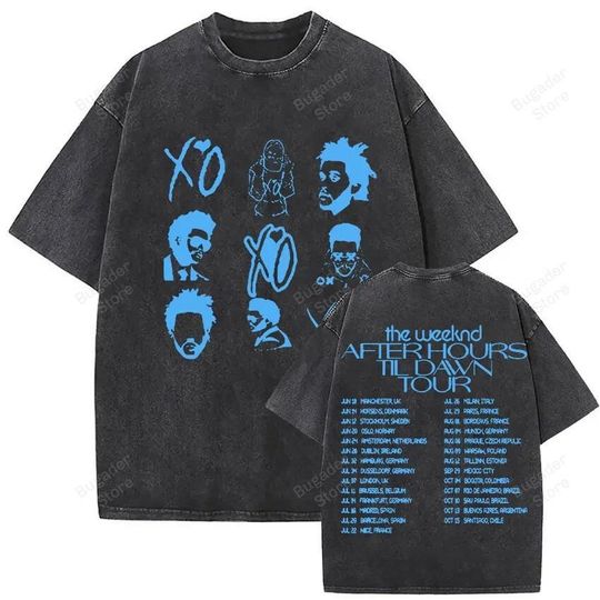 Discover XO Weeknds After Hours Tour 2025 Wash Shirt