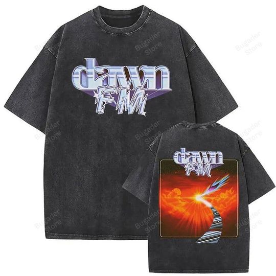 Discover Weeknds Dawn FM Music Album Graphics Wash Shirt