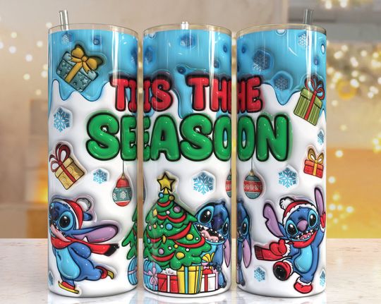 Discover 3D puffy inflated Cartoon inflatable Print Tumbler, Skinny Tumbler, 20oz Skinny Tumbler Sublimation Design, Tumbler png, Christmas gift