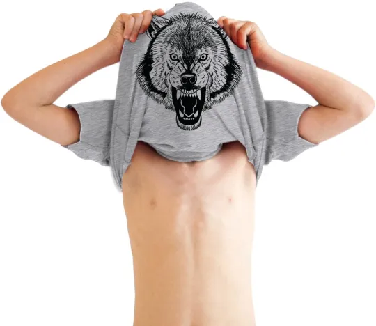 Discover Youth Ask Me About My Wolf Awesome Flip Shirt for Kids