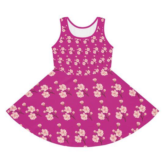 Discover Floral Girls' Sundress, Summer Dress for Kids, Cute Party Dress, Spring Outfit